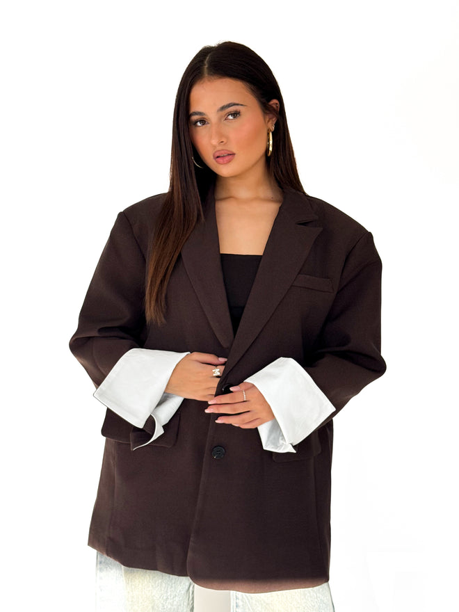 Noah blazer dark brown