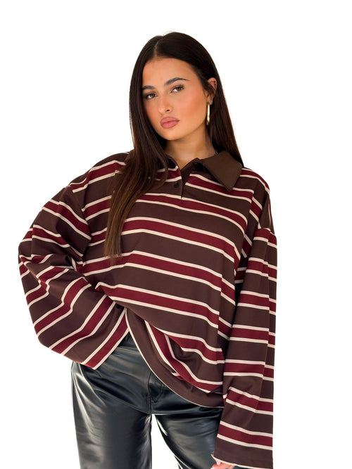 Gabby polo brown-bordeaux