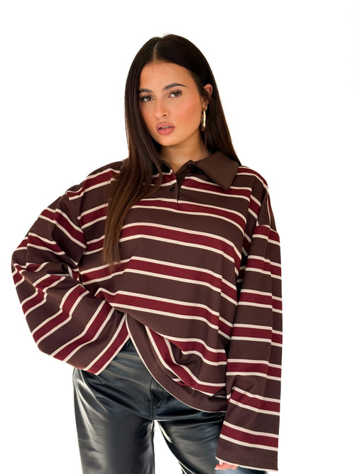 Gabby polo brown-bordeaux