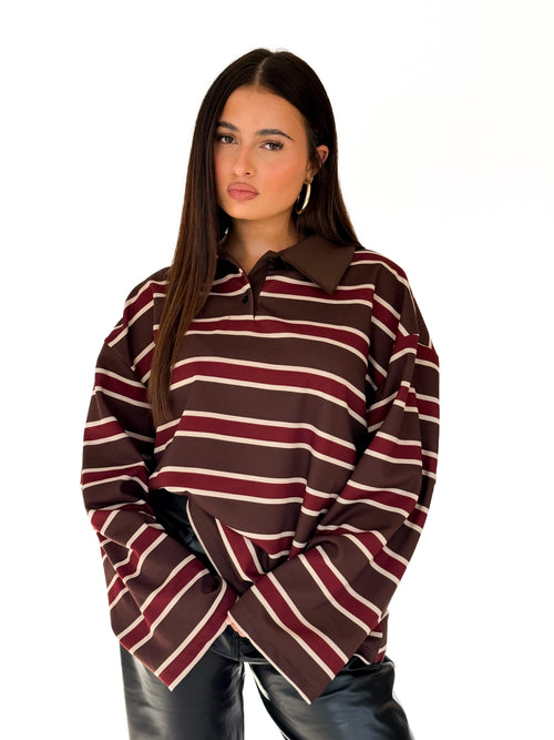 Gabby polo brown-bordeaux