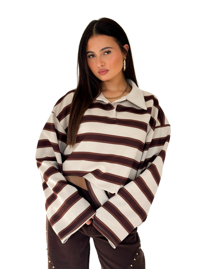 Gabby polo beige-brown