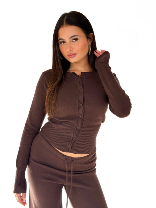 Tara top dark brown