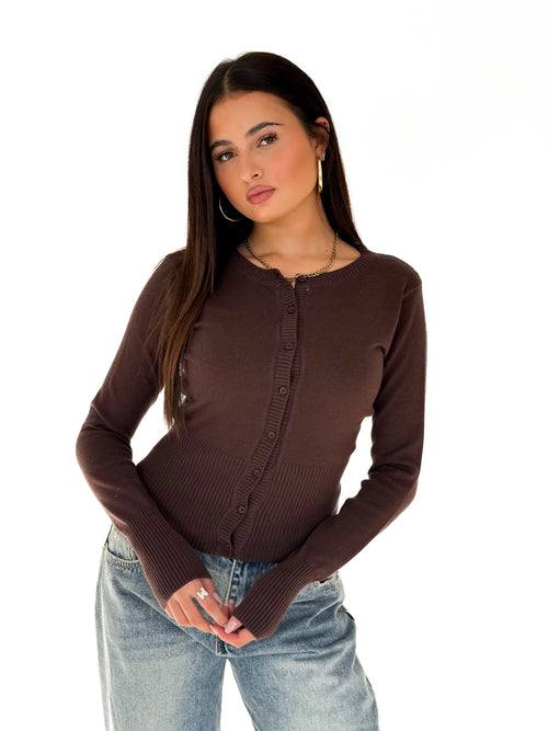 Tara top dark brown