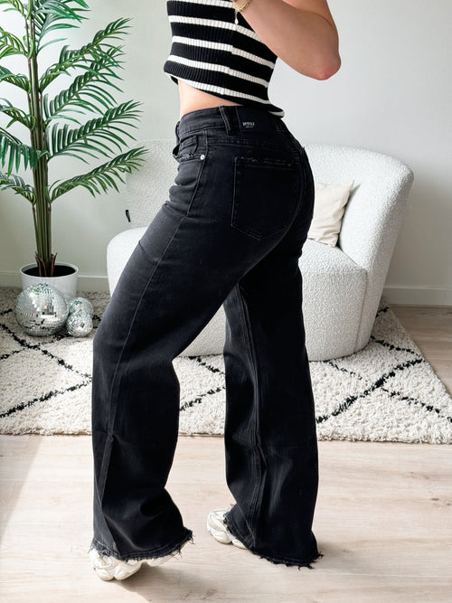 Stretch - Maya wide jeans black