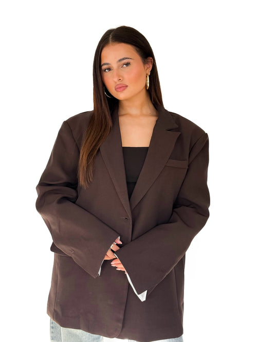 Noah blazer dark brown