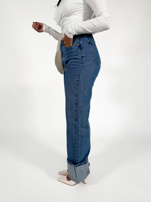 Sasha straight jeans mid denim