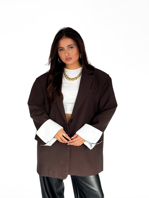 Noah blazer dark brown