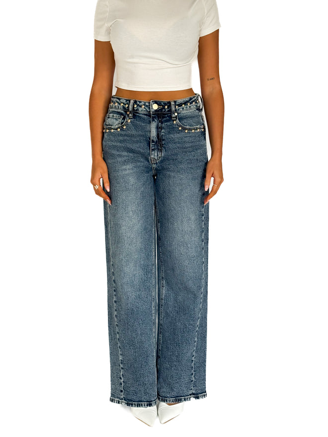 Stretch - Romy wide jeans dark denim