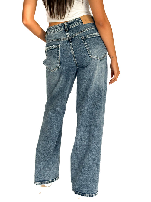 Stretch - Romy wide jeans dark denim