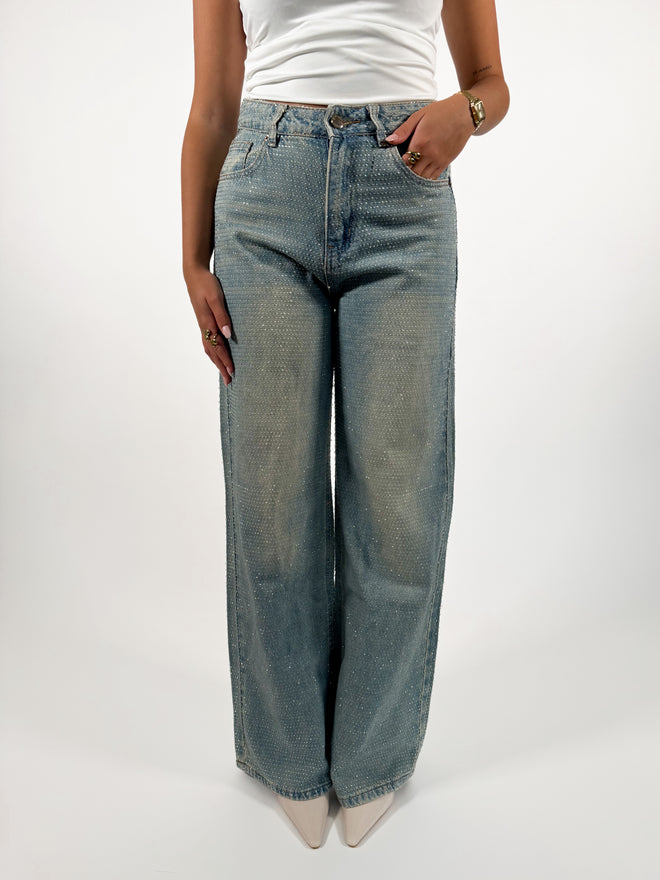 Liv wide jeans washed denim