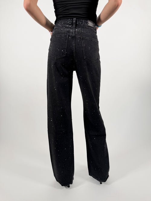 Riley wide jeans black