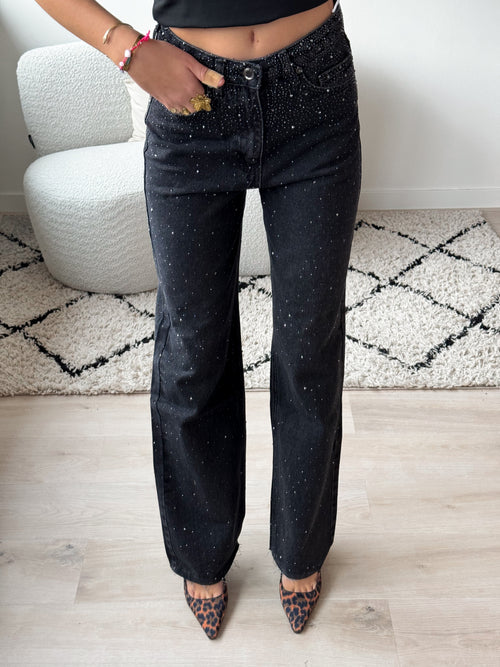 Riley wide jeans black