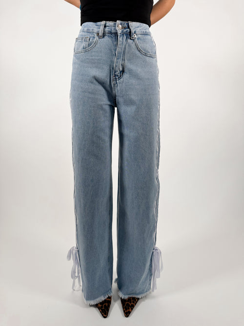 Fay wide jeans light denim