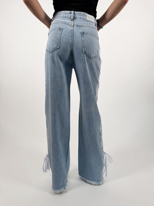 Fay wide jeans light denim