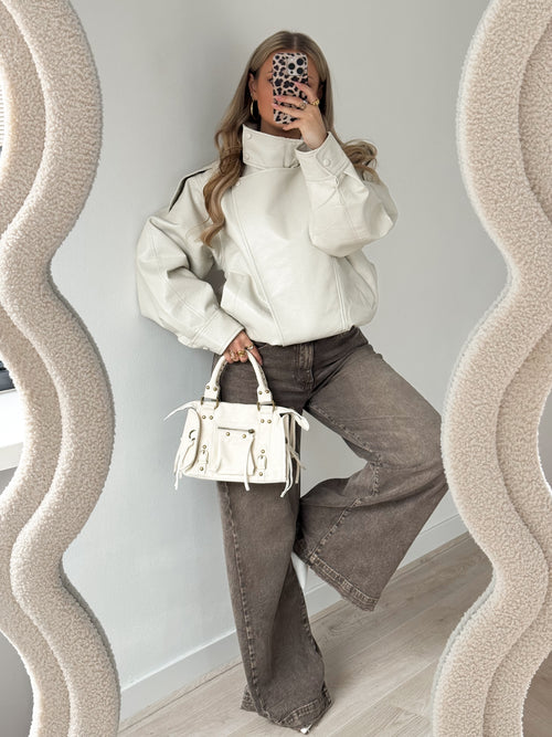 Stretch - Puck extra wide jeans brown