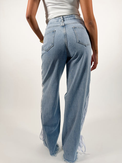 Fay wide jeans light denim