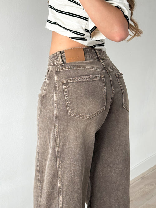 Stretch - Puck extra wide jeans brown