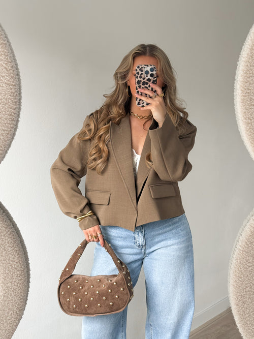 Amber blazer camel