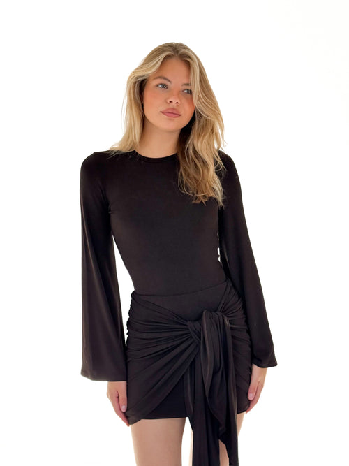 Novi dress dark brown