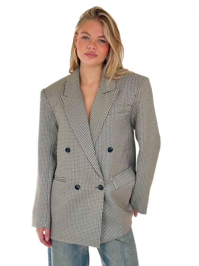 Lot blazer crème-brown