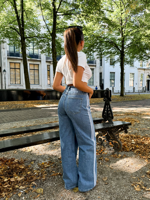 Lena wide jeans mid denim