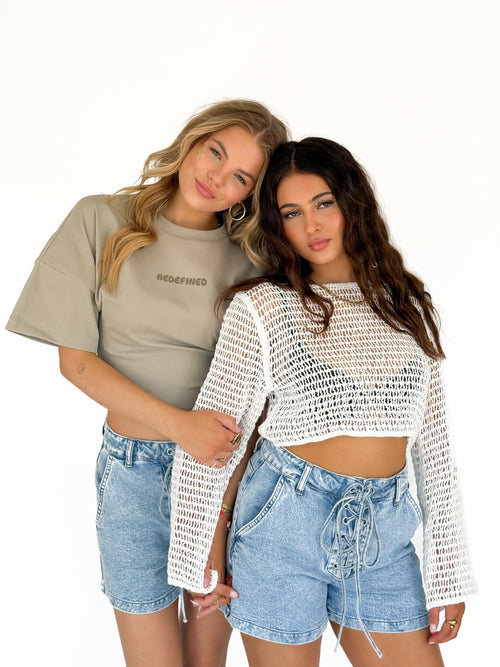 PRE-ORDER Fleur top white
