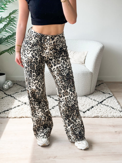 Stretch - Luca wide jeans leopard