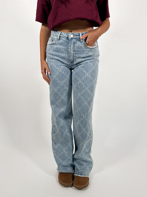 Stretch - Robin wide jeans light denim