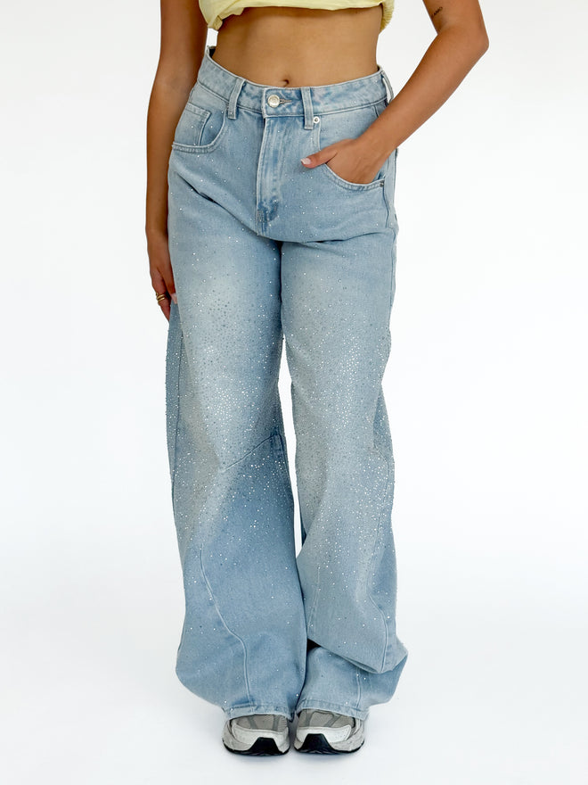 Stretch - Kiki balloon jeans light denim