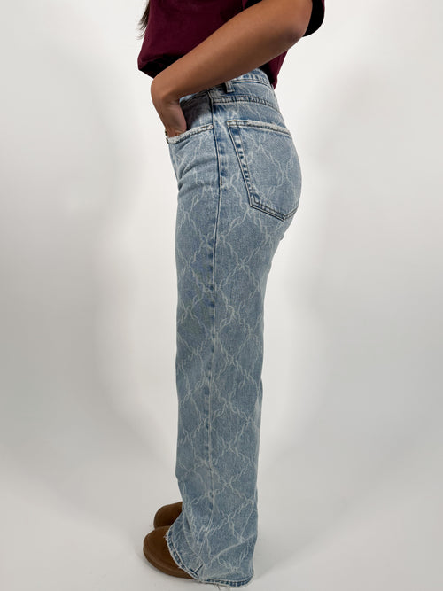 Stretch - Robin wide jeans light denim