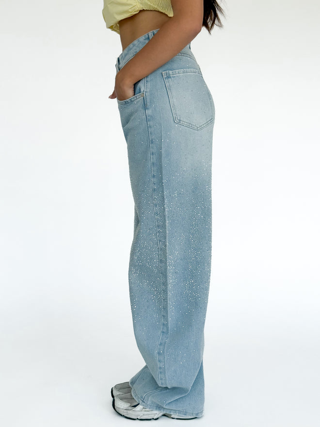Stretch - Kiki balloon jeans light denim