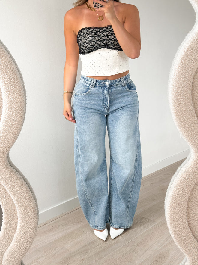 Stretch - Elin balloon jeans light denim