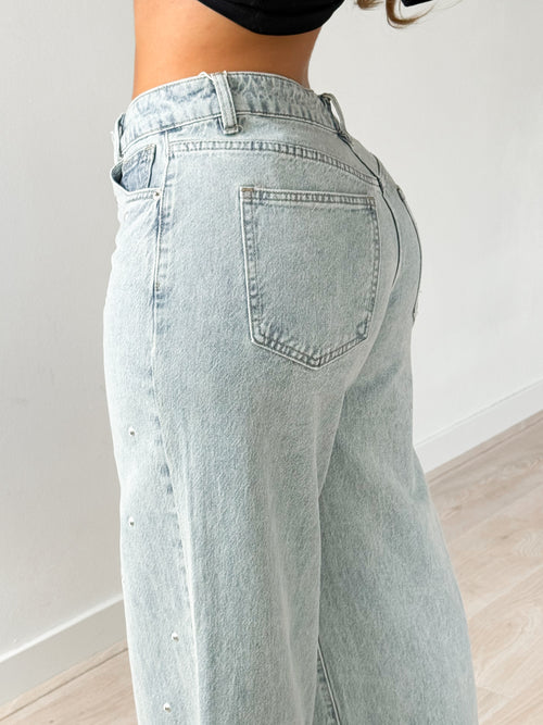 Stretch - Sanne wide jeans washed denim