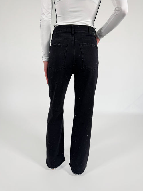 Stretch - Macey wide jeans black