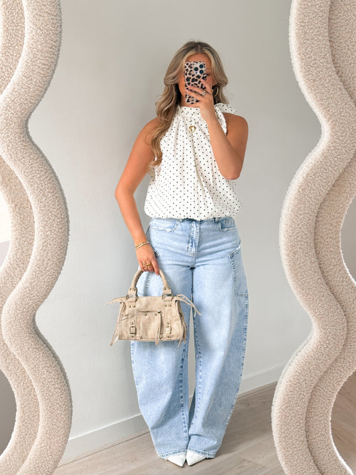 Demi top off-white