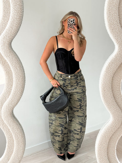 Caby balloon jeans camo