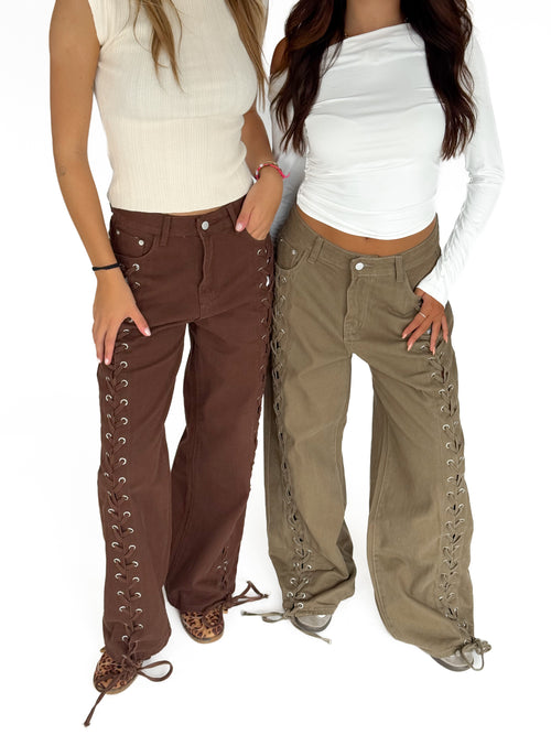 Pre-order Gaya extra wide jeans brown
