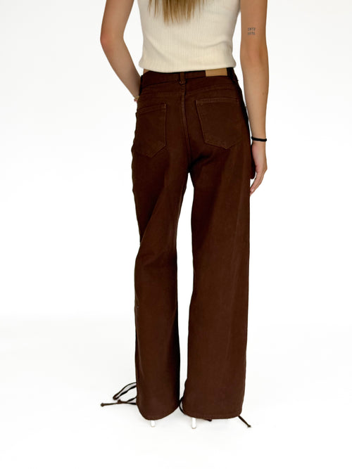 Pre-order Gaya extra wide jeans brown