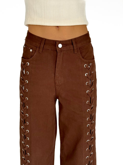Pre-order Gaya extra wide jeans brown