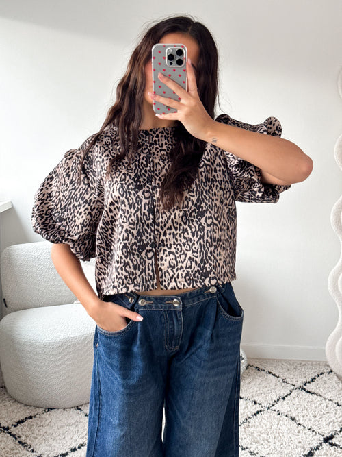 Leena top leopard