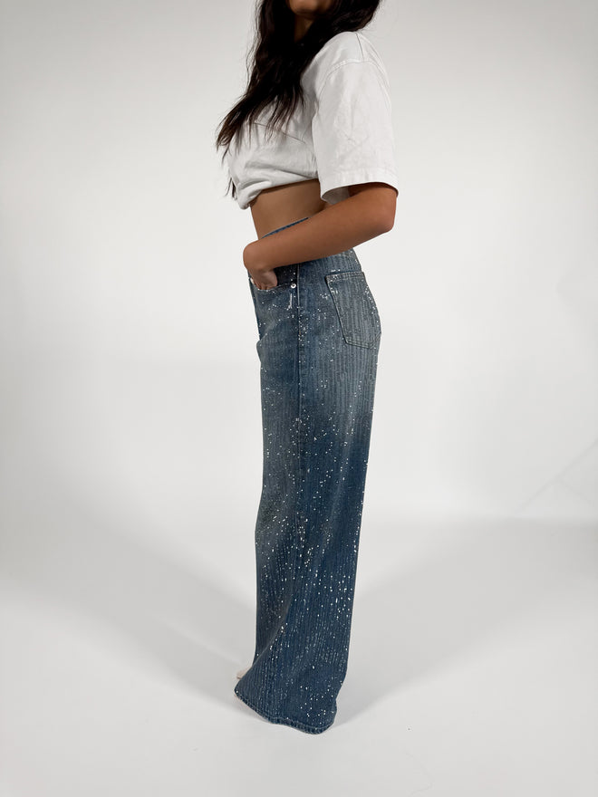 Lotte extra wide jeans mid denim