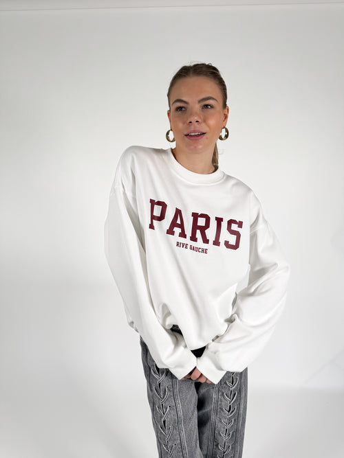 Paris sweater white