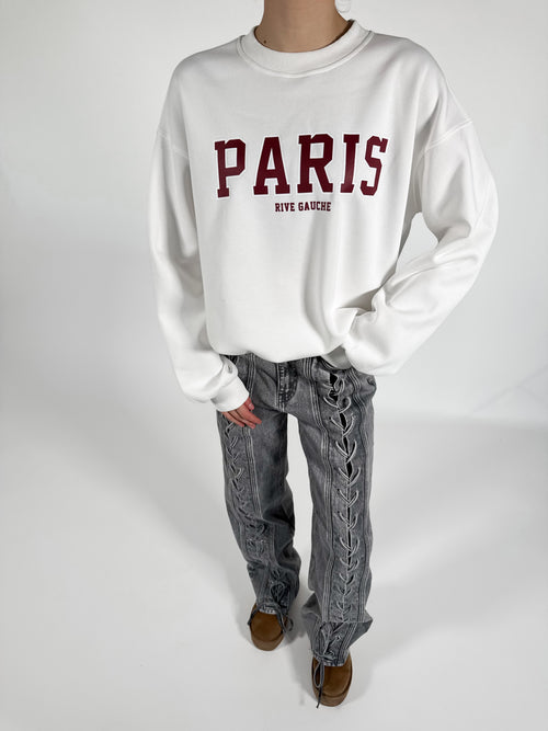 Paris sweater white