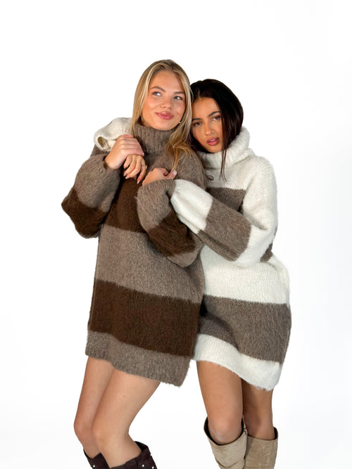 Juul dress crème-taupe