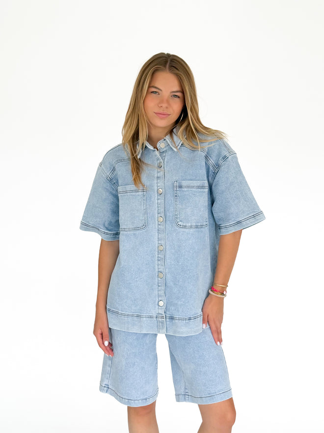 Kate blouse light denim