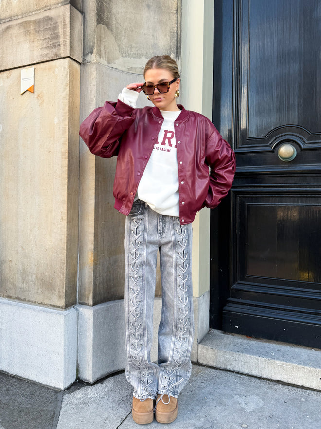 Sally bomber jacket bordeaux