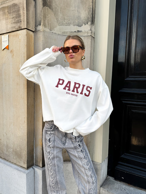 Paris sweater white