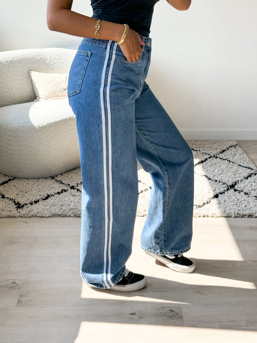 Lena wide jeans mid denim