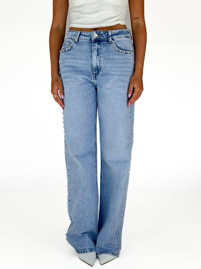Pre-order Stretch - Chiara wide jeans light denim