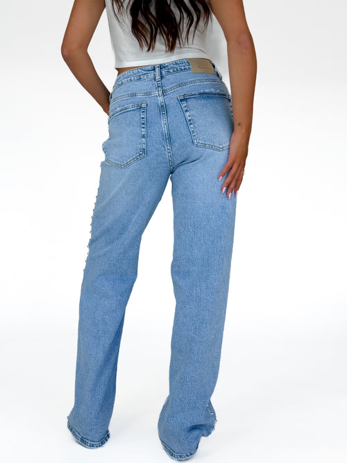 Stretch - Chiara wide jeans light denim